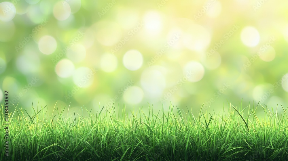 Obraz premium Beautiful green grass meadow background