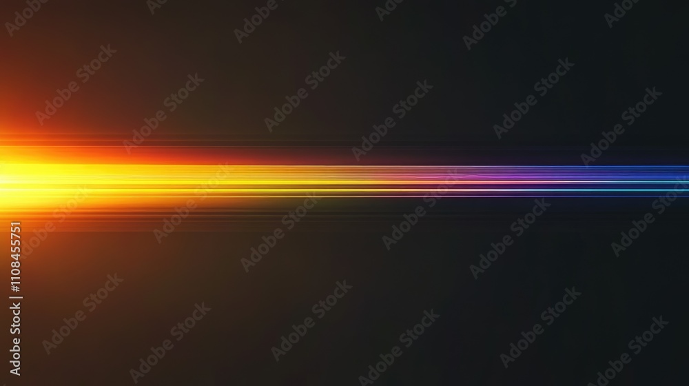 Obraz premium Black background with a rainbow-colored light