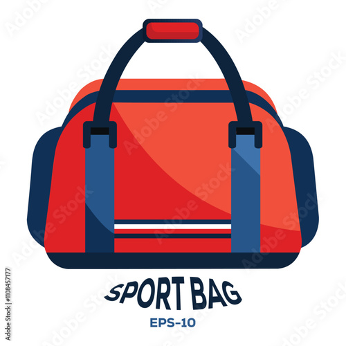 Illustration of sport bag Isolated on white