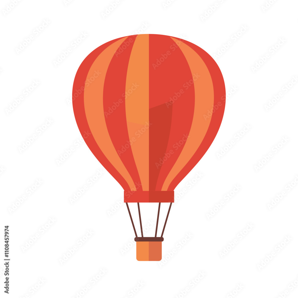 Naklejka premium Colorful hot air balloon soaring high in a clear blue sky
