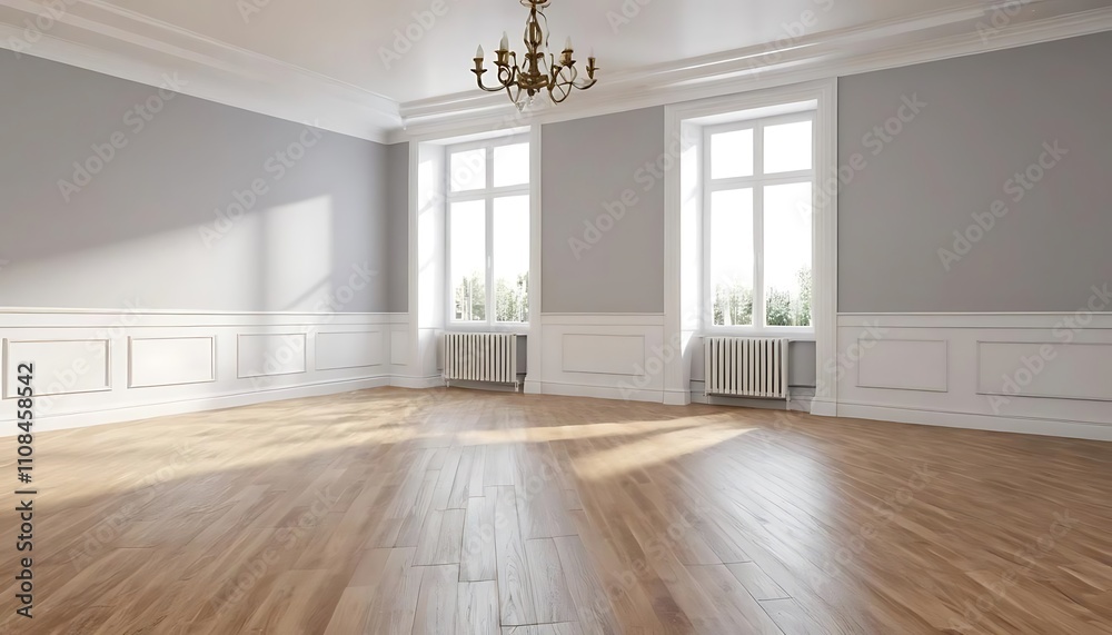 Obraz premium room with floor and window