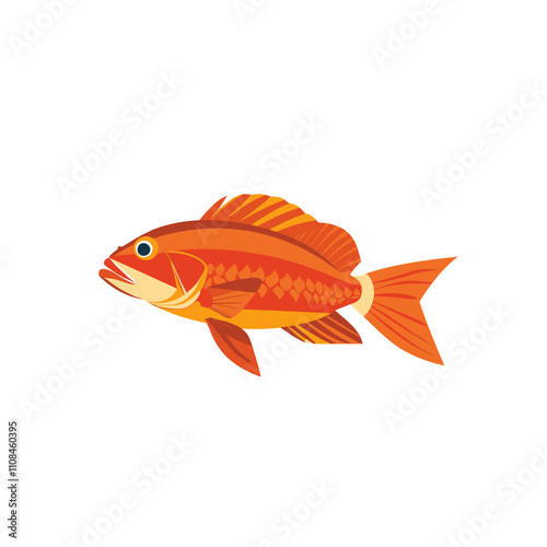 Colorful fish swimming in clear waters showcasing vibrant orange hues and fine details