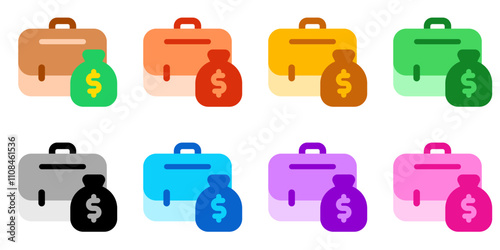 Editable salary, briefcase, profession, money, wage, paycheck evector icon. Business, work, job. Part of a big icon set family. Perfect for web and app interfaces, presentations, infographics, etc