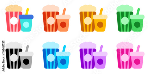 Editable popcorn, soda, snack, drink food, beverage vector icon. Movie, cinema, entertainment. Part of a big icon set family. Perfect for web and app interfaces, presentations, infographics, etc