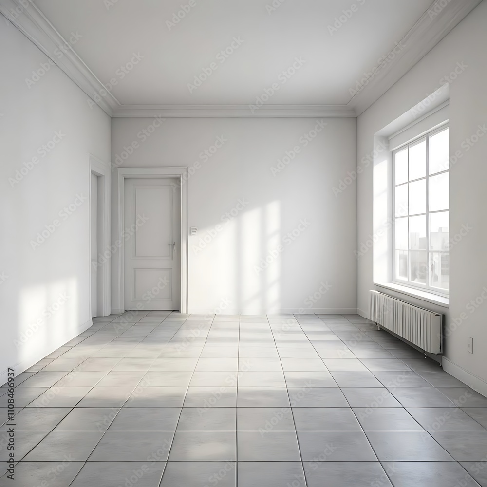 Fototapeta premium empty room with wall
