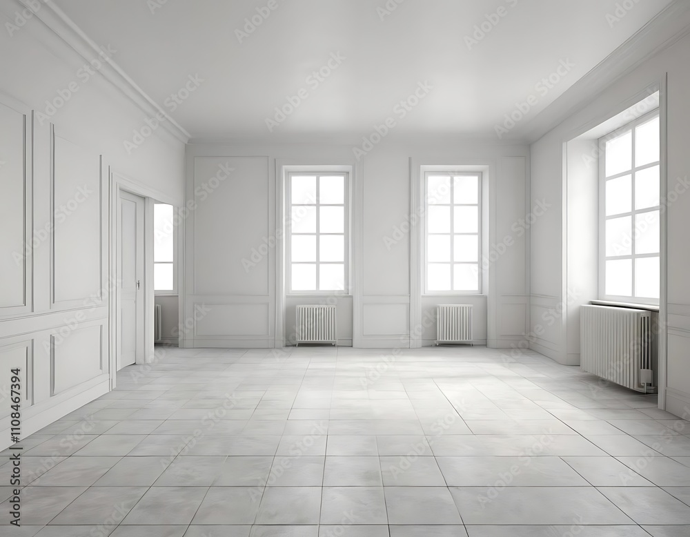 Obraz premium empty white room