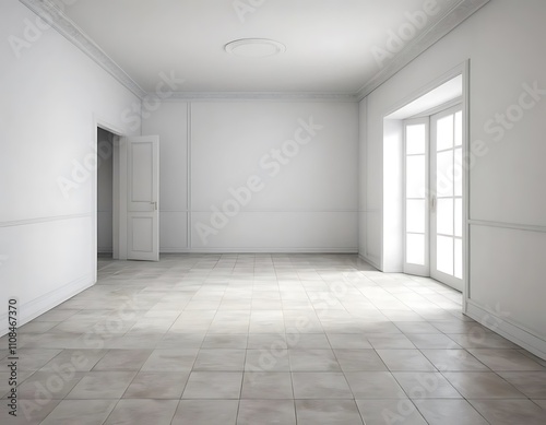 empty room with wall