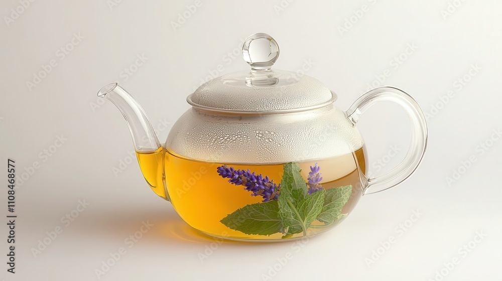 Healthy beverage preparation tea with lavender and mint home kitchen still life tranquil environment fresh concept Healthy beverage preparation tea with lavender and mint home kitchen still life tranquil environment fresh concept