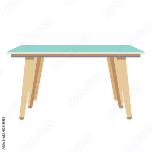 Modern minimalist table design with light wood and glass top for contemporary spaces