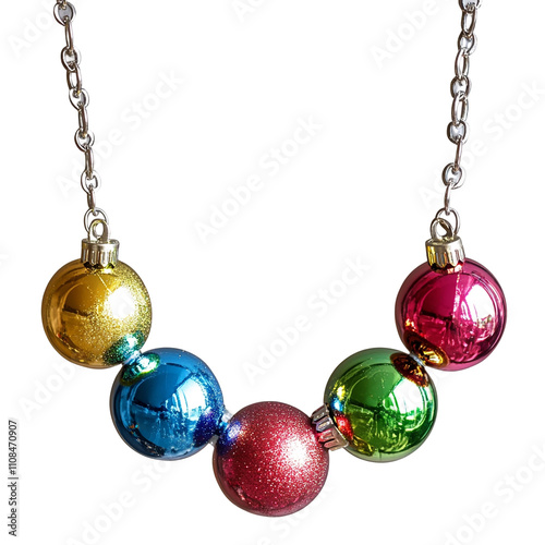 Beautiful Wearable Christmas necklace light Isolated On transparent Background