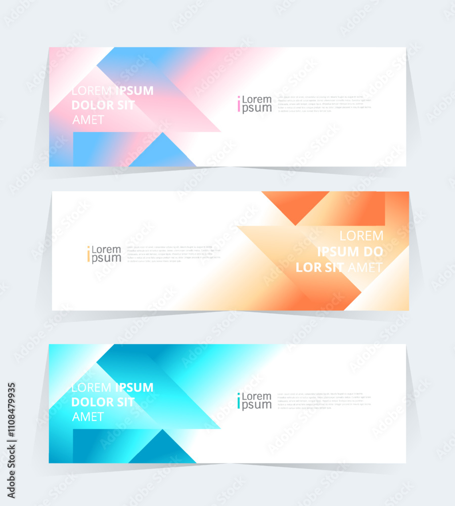 Fototapeta premium Geometric banner design with Vector presentation template.