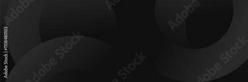 Abstract dark black Geometric banner design background.