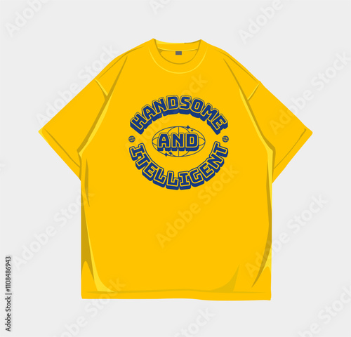 Mockup t-shirt oversize front design street wear