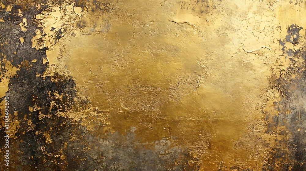 Obraz premium Luxurious Golden Textures and Glittering Spheres - Shimmering Metallic Background Collection