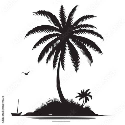 Wallpaper Mural Palm Tree Silhouette, Silhouette Plam Tree vector Plam tree design, palm tree silhouette Plam Tree Vector Icon, tropical palm trees icon Torontodigital.ca