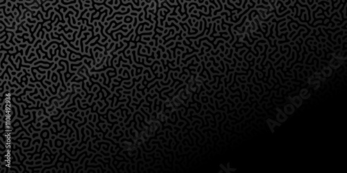 Abstract Reaction-diffusion Turing pattern natural texture gray  gradient color scheme. Linear design with biological algorithm psychedelic background. Reaction-diffusion or truing patter