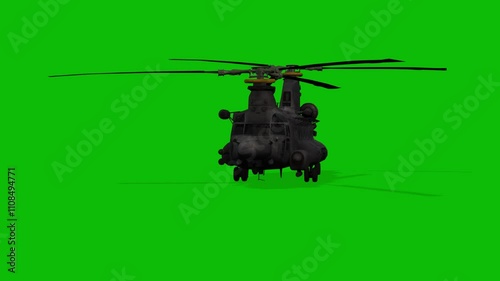 helicopter on black