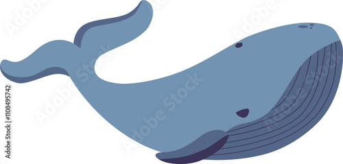 Vector : Cute Sea Animals Illustration Element Cartoon Sticker Simple Minimalust Vector Style photo