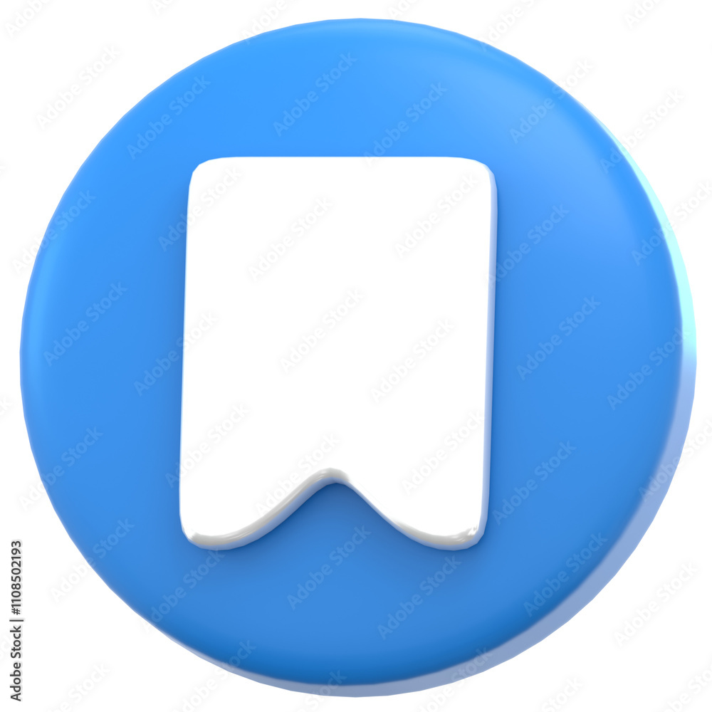 Fototapeta premium 3D Render Bookmark Icon Illustration