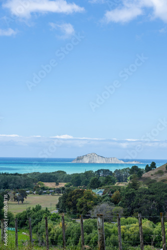 Bare Island an offshore island off Waimarama Beach in southern Hawkes Bay photo