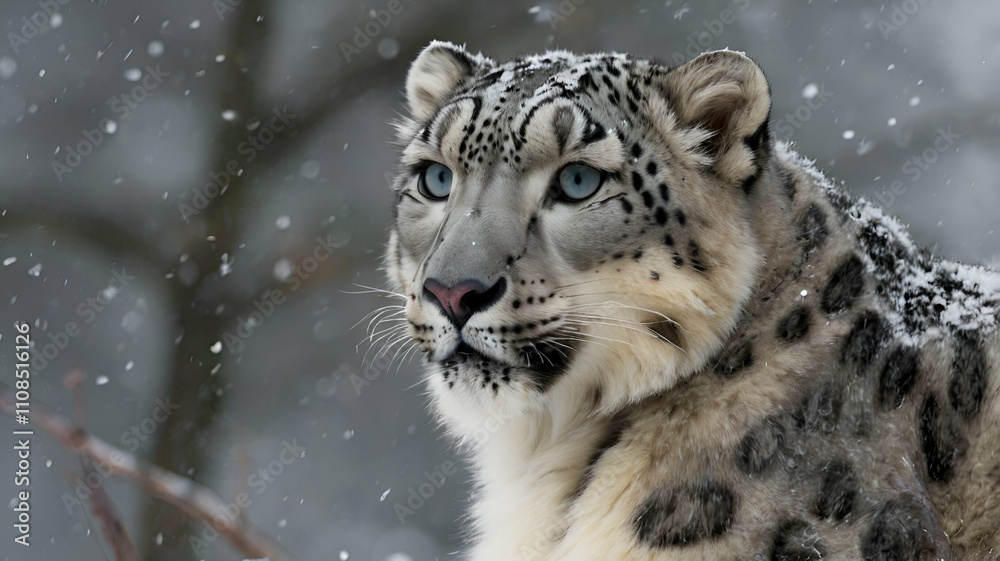 Fototapeta premium portrait of a white bengal tiger