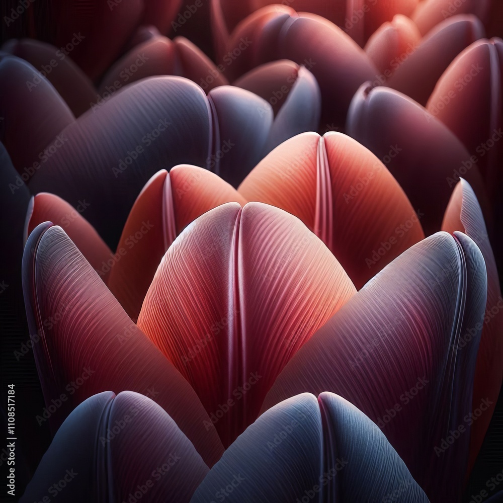 Obraz premium A Close Up of a Tulip Petal A close up of a tulip petal emphasiz