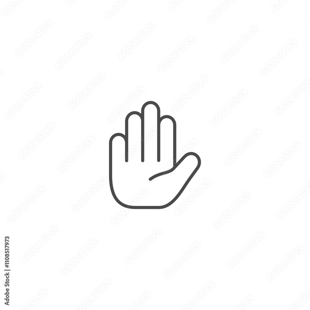 Hand stop icon template vector illustration Hand stop icon template vector illustration