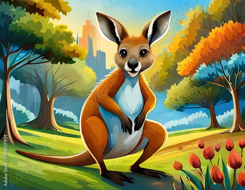 Fun kangaroo photo