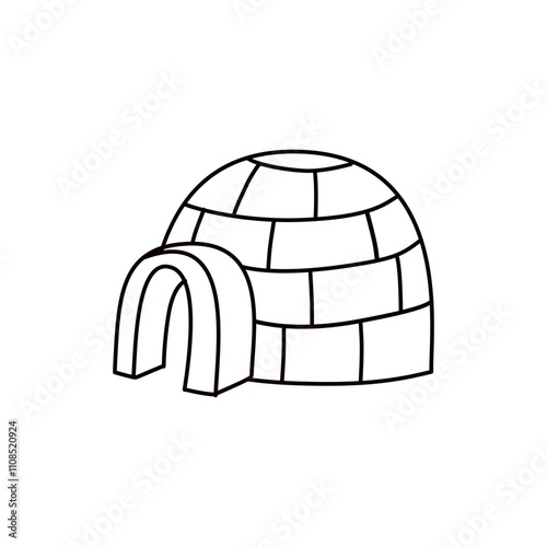 Igloo outline illustration