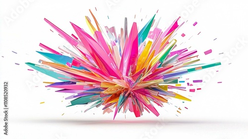 Colorful Flower Explosion Vector Art Illustration Wallpaper