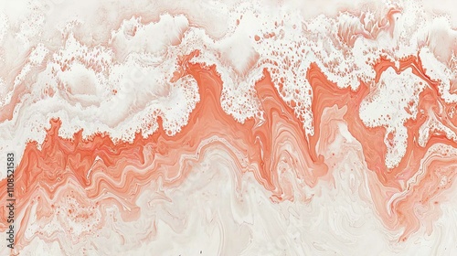 Vintage Pink Grunge Wallpaper Texture with Red Patterns and Meat Illustration