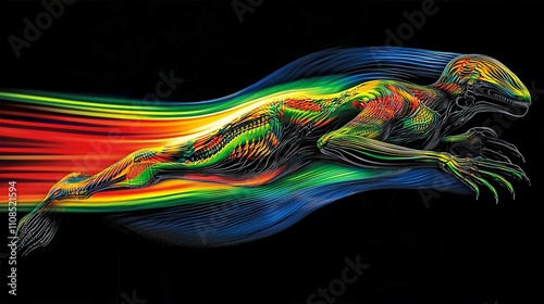 Colorful Rainbow Wave Lines Vector Design for Technology and Energy Network Wallpaper