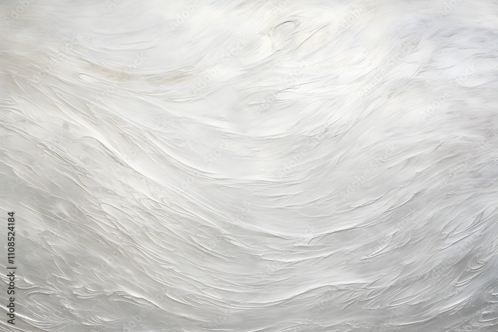Obraz premium Abstract texture with soft, swirling white patterns resembling clouds or waves.