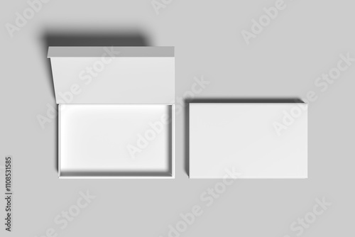 Blank magnetic box mockup for presentation to client