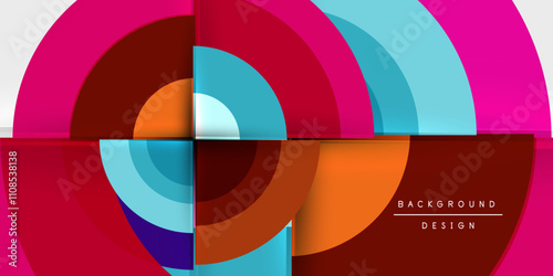 Target circle geometric abstract shapes. Vector Illustration For Wallpaper, Banner, Background, Card, Book Illustration, landing page
