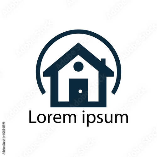 Home leaf logo design template