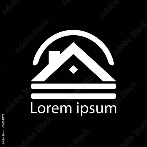 Home leaf logo design template