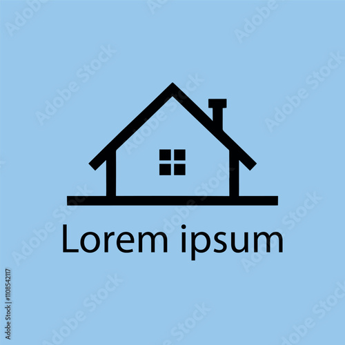 Home leaf logo design template