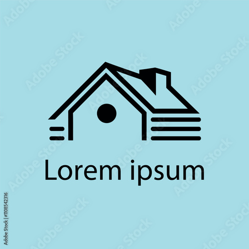 Home leaf logo design template