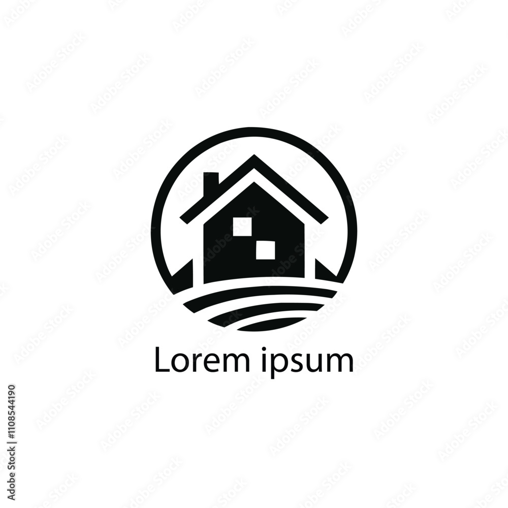 Obraz premium Home leaf logo design template