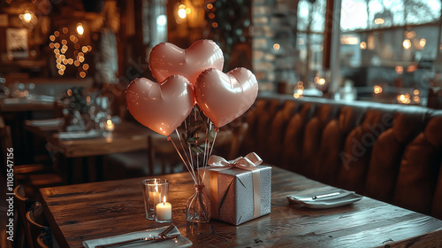 Romantic Valentine's Day Dinner Setting 