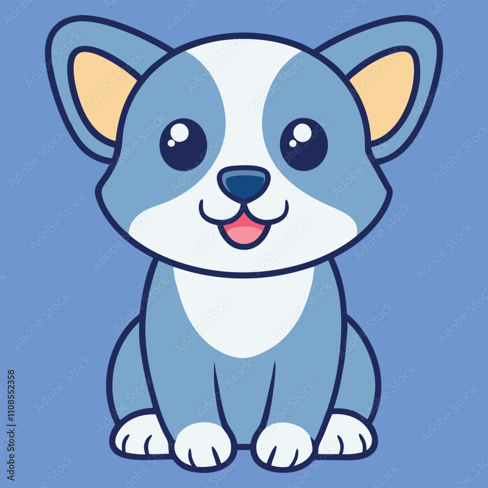 Fototapeta premium Cute Kromfohrländer Dog Sitting: Fun and Friendly Clipart