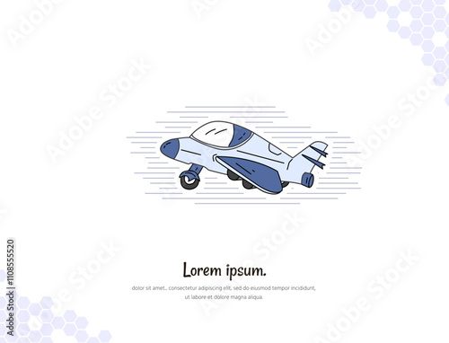 Vector art for wall decoration landscape fighter plane 1