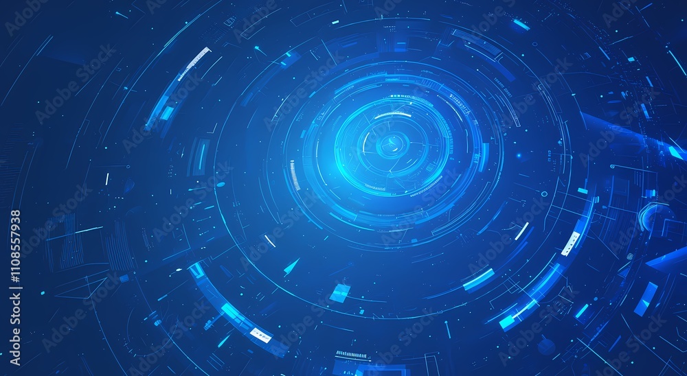 Blue background with circles Blue background with circles