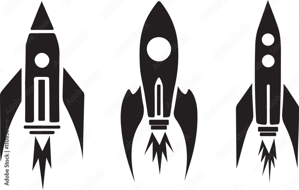 Rocket icon set. Rocket launched icon vector. Rocket fly icon. Space travel. Project start up sign. Creative idea symbol.
Rocket icon set. Rocket launched icon vector. Rocket fly icon. Space travel. Project start up sign. Creative idea symbol.