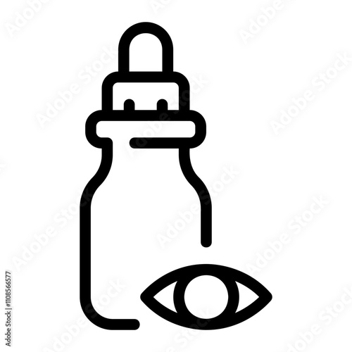 eye drops line icon