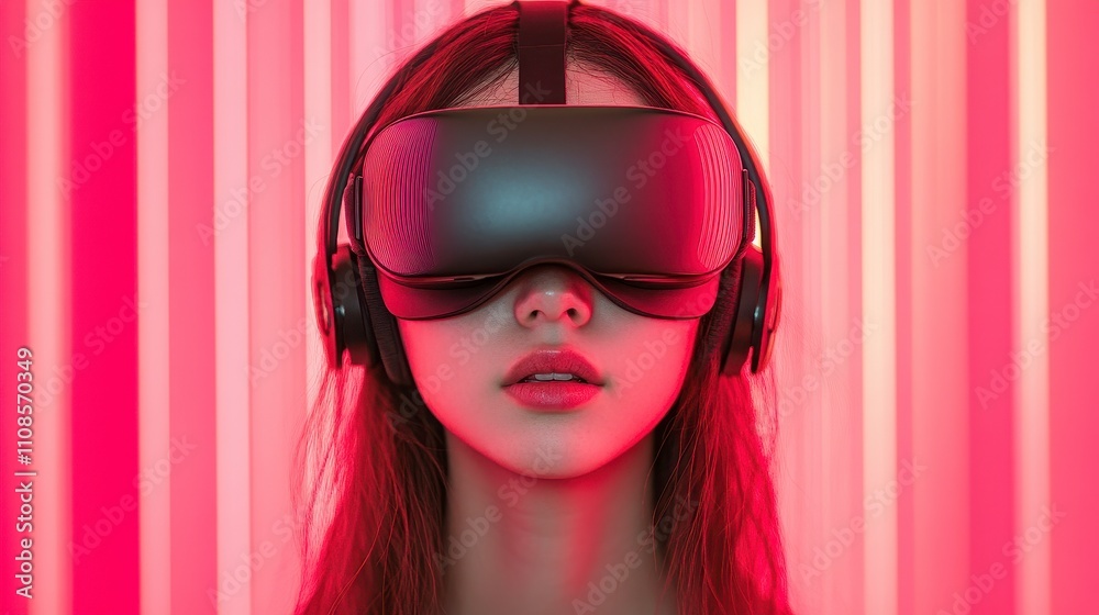 Naklejka premium Exploring virtual reality through immersive technology experiences