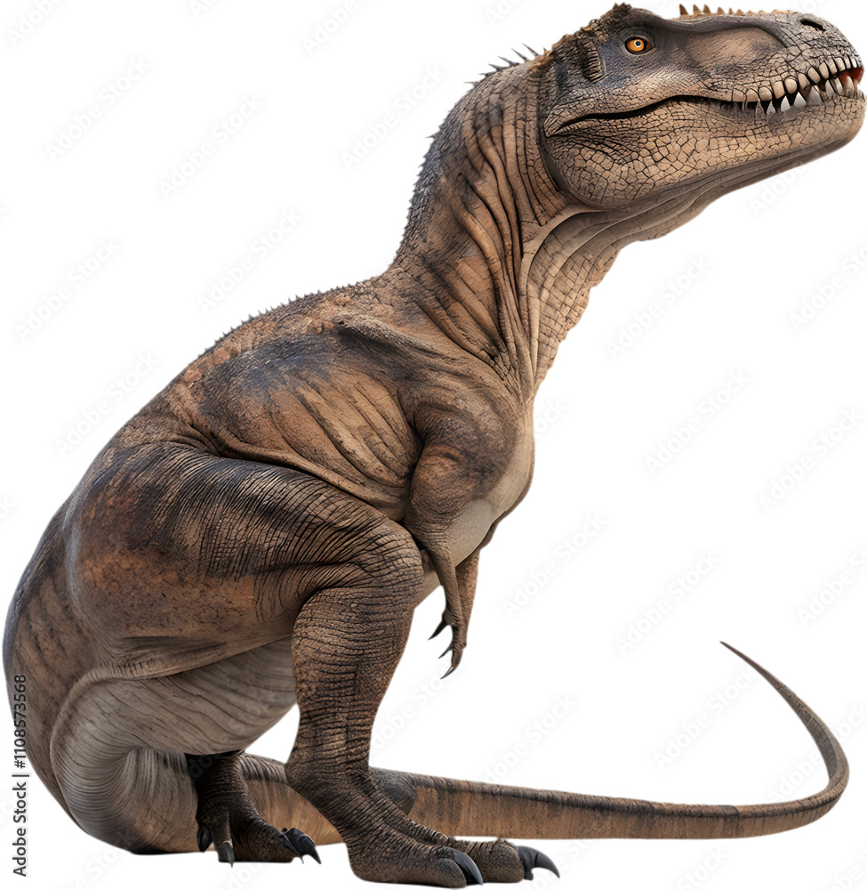 Fototapeta premium Tyrannosaurus Rex clipart combines prehistoric charm with festive holiday vibes. 