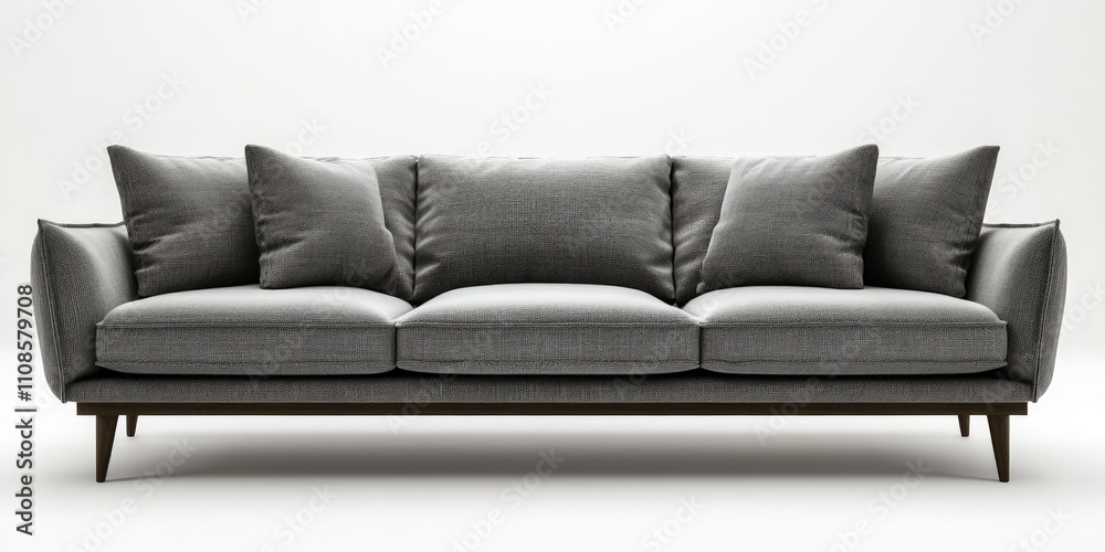 Obraz premium Gray couch with pillows