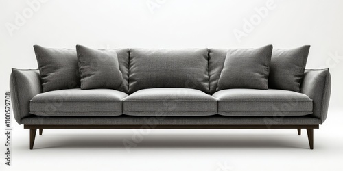 Gray couch with pillows